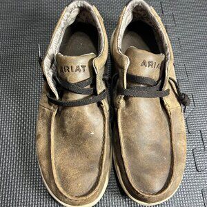 Ariat Mens Distressed Brown Leather Lace-Up Casual Shoes US 10D UK 9M EUR 43M